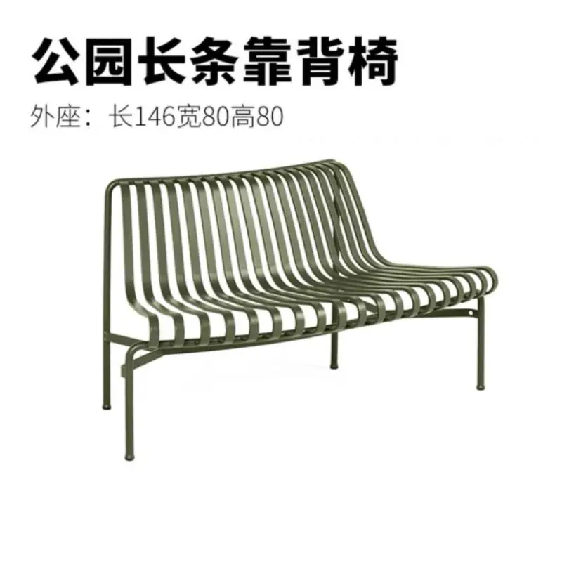 كرسي بارك فناء خارجي من الحديد المطاوع مقعد خلفي كرسي خارجي فناء مقعد مربع مقعد ترفيهي