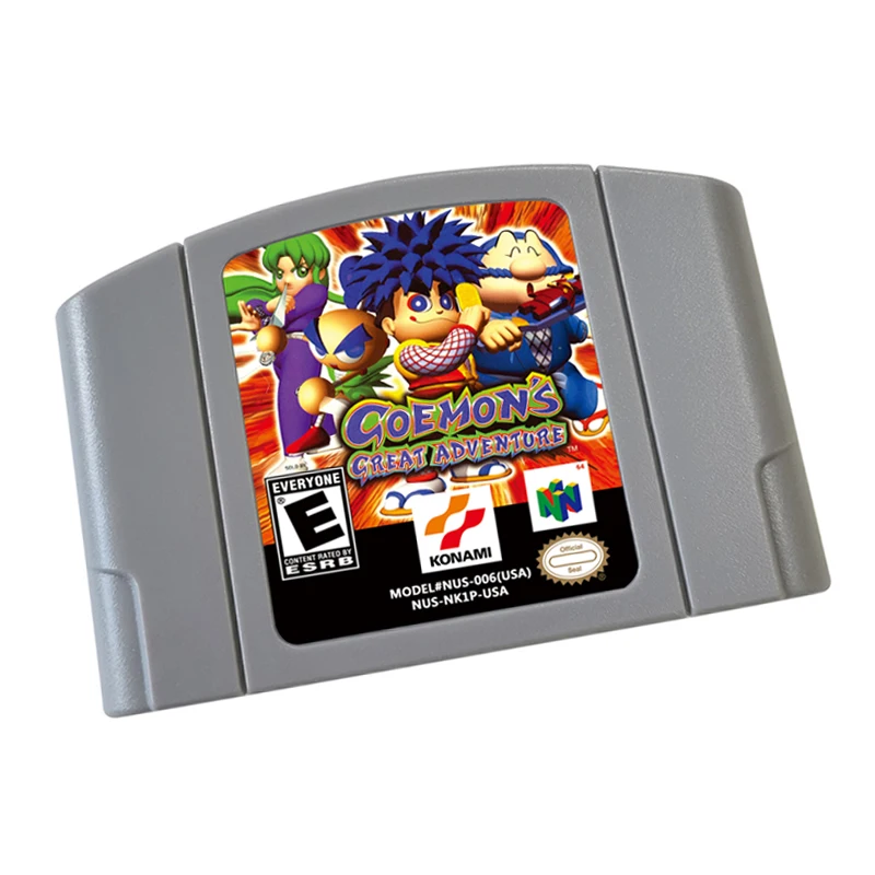 Goemon Greatadventure 64 Bit  Video Game Cartridge For US And EU Version Game Console