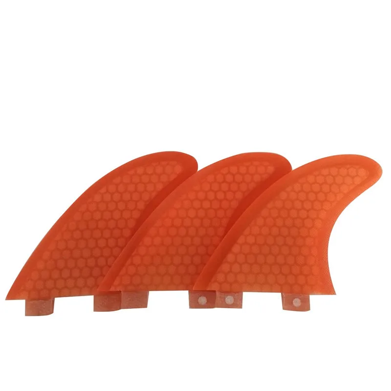 

Surfboard UPSURF FCS Fins G5 Orange Color Double Tabs Fin Tri-fin Set Surf Fin Honeycomb Fiberglass Sup Accessories