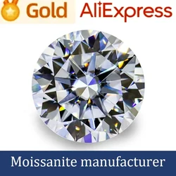 Moissanite Stone Round Cut D Color VVS1 0.1ct-12ct DIY Necklace Earrings Main Materials Pass Diamond Tester with GRA Certificate