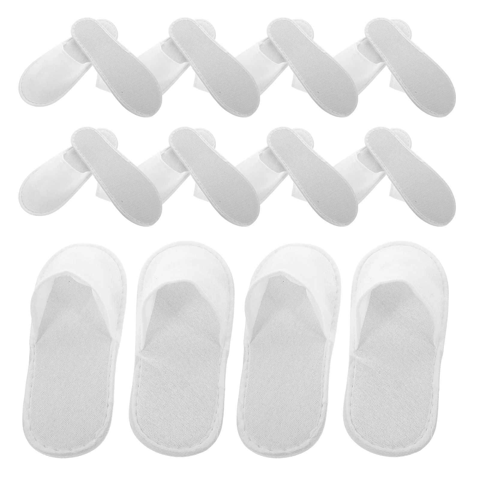

10Pairs Disposable Slippers for Guests Soft Comfortable Material Non Slip Sole Travel Hotel Spa Guest Room Slippers