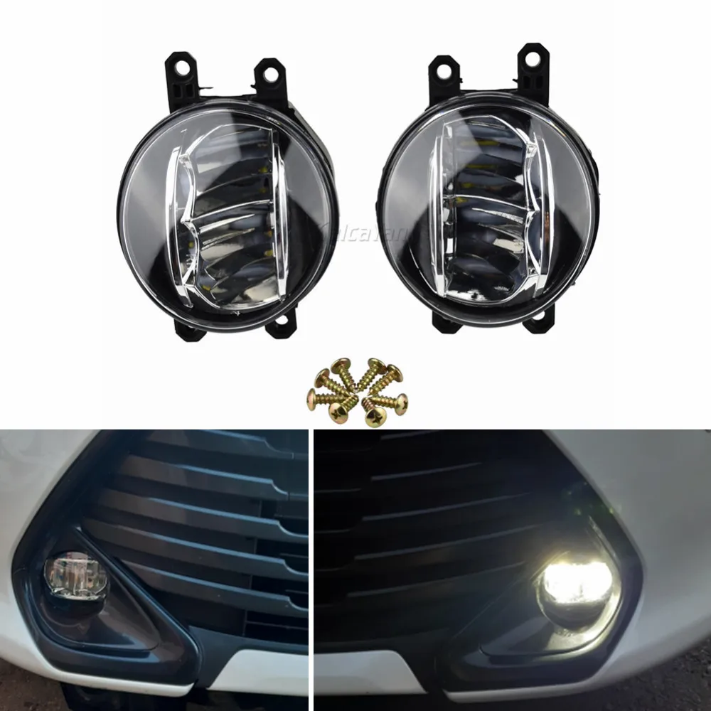 2PCS Car LED Fog Light H11 12V Fog Lamp For Lexus LX570 ES350 HS250h CT200h RX350 GS350 IS250 IS350 For Camry Corolla Yaris RAV4