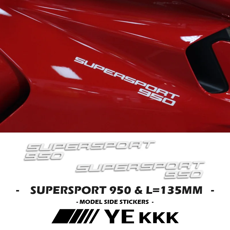 

135MM Two inscriptions Supersport 950 For Ducati SUPERSPORT 950 950S MODEL SIDE STICKERS shell Sticker Decal Replica Custom