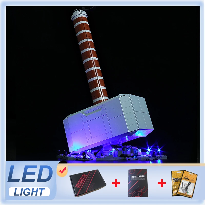 Kit luce LED fai da te per martello di LEGO 76209 Thor (solo luce a LED, senza modello di blocchi)