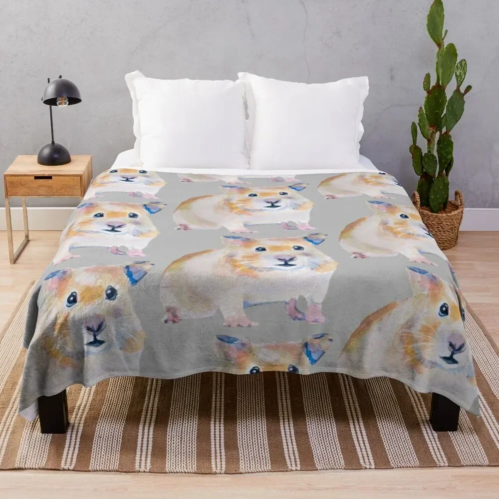 

Colorful Hamster Watercolor Throw Blanket Sofa warm winter Cute cosplay anime Blankets