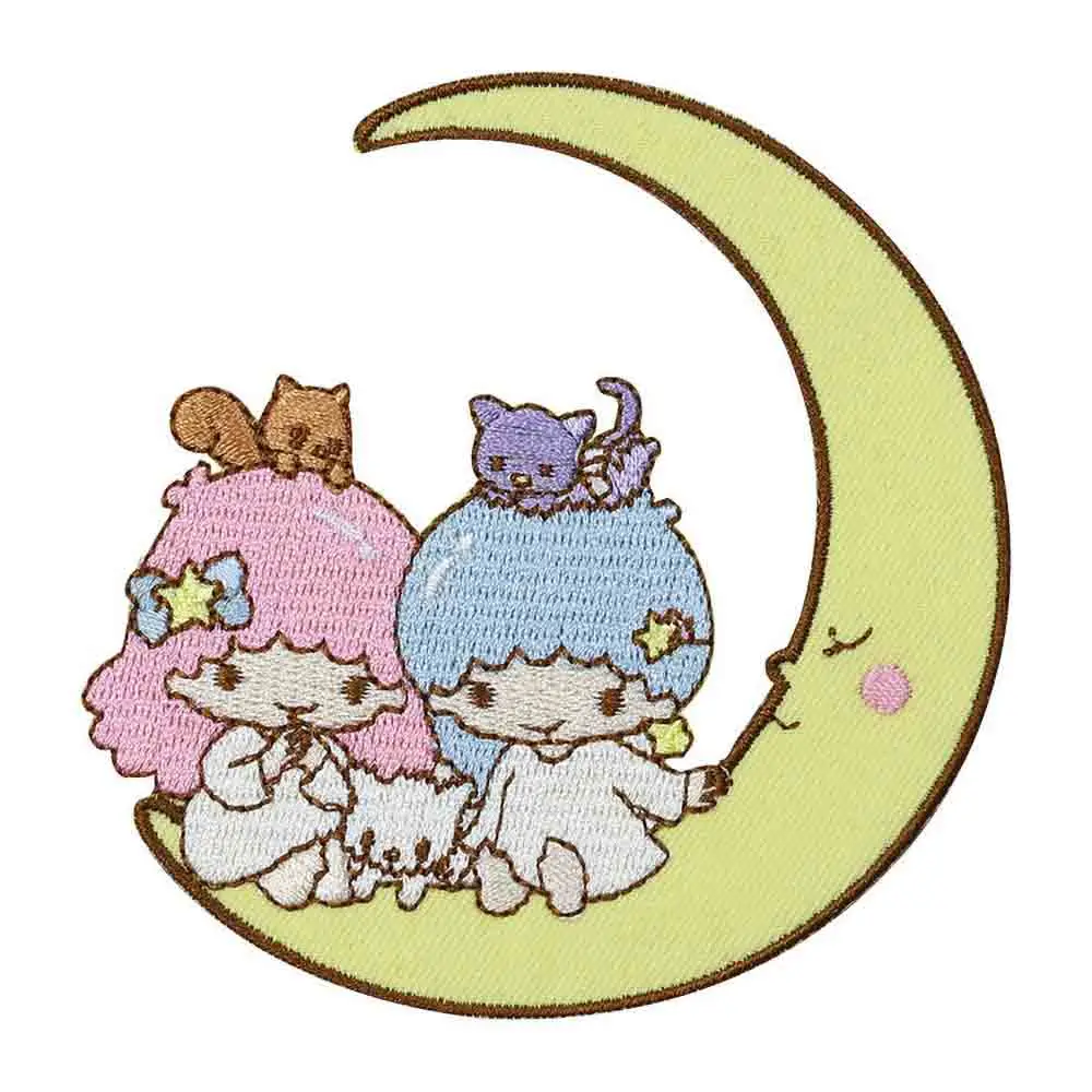 Self Adhesive Crescent Moon Cartoon Embroidery Patch, Sweet Anime Figure Sticker Patch for Clothes Bag Stick on Decor view 5