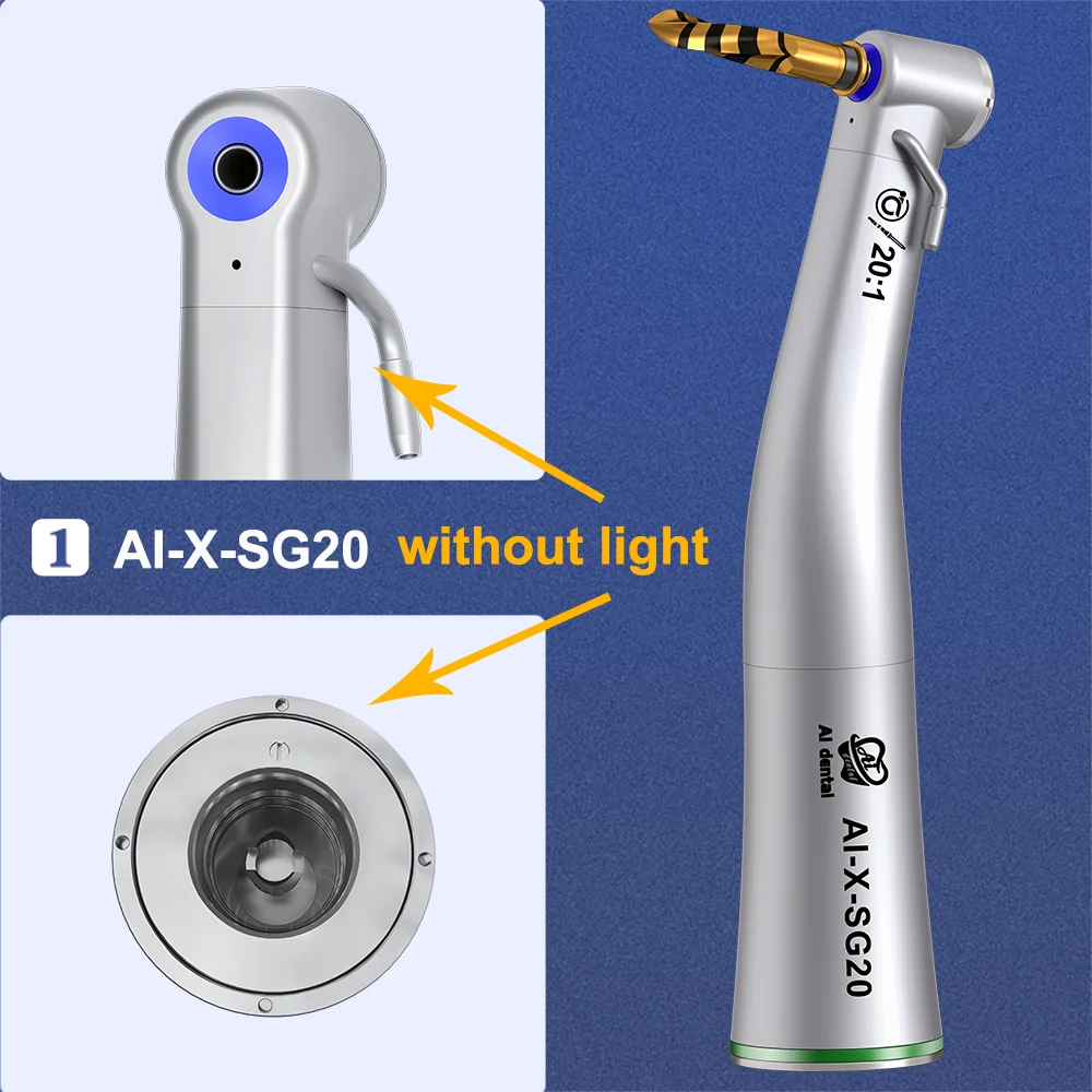 Ai Tandheelkundige Z-SG Serie Niet-Optische Implantaat Lage Snelheid 1:1/1:5/20:1 Elektrische Contra Hoek Externe Waterspray Chirurgische Handstuk