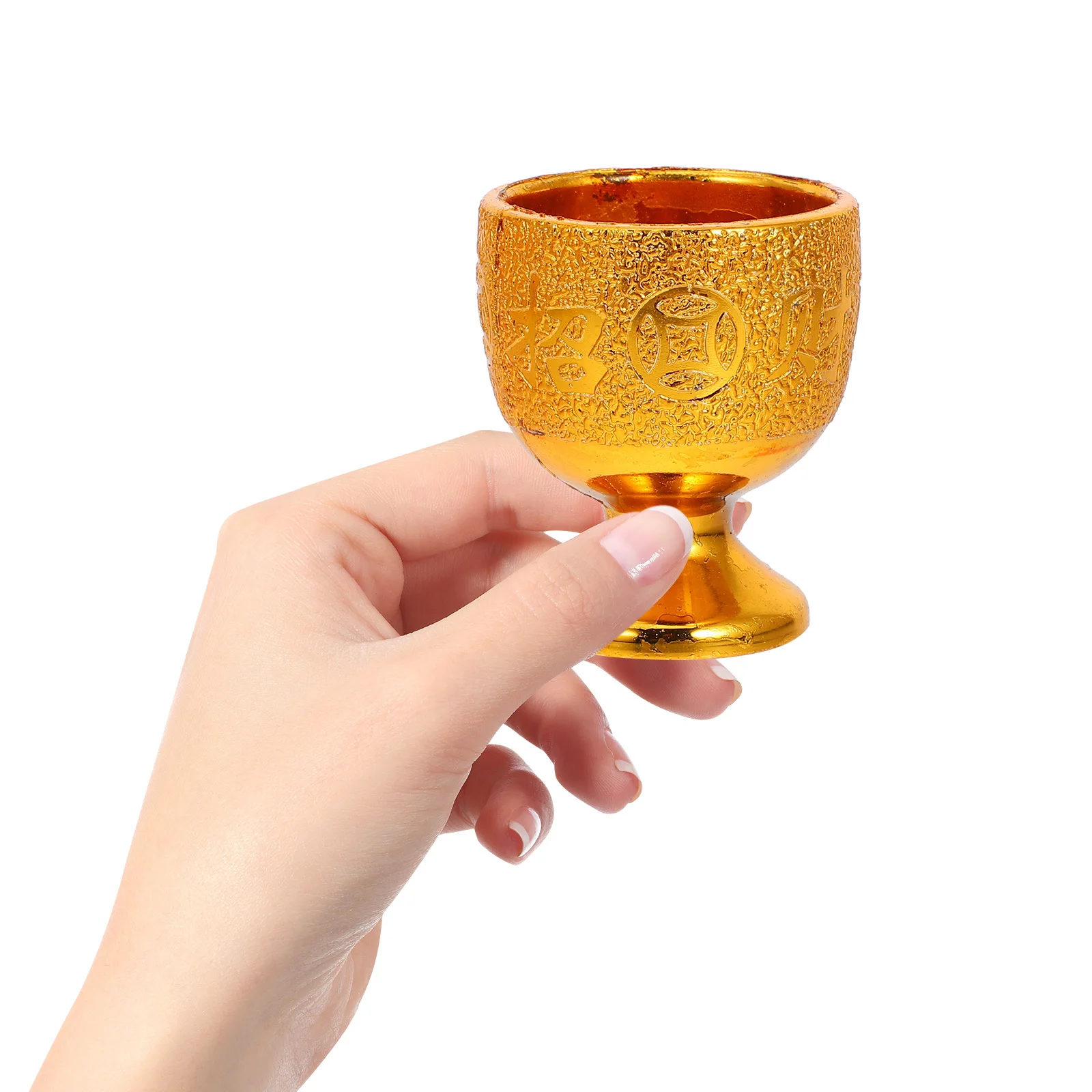 1 مجموعة كأس شاي التضحية البلاستيكية مع قاعدة البوذية التبتية عرض كوب لعبادة المعبد الطقوس المائية الزخرفية