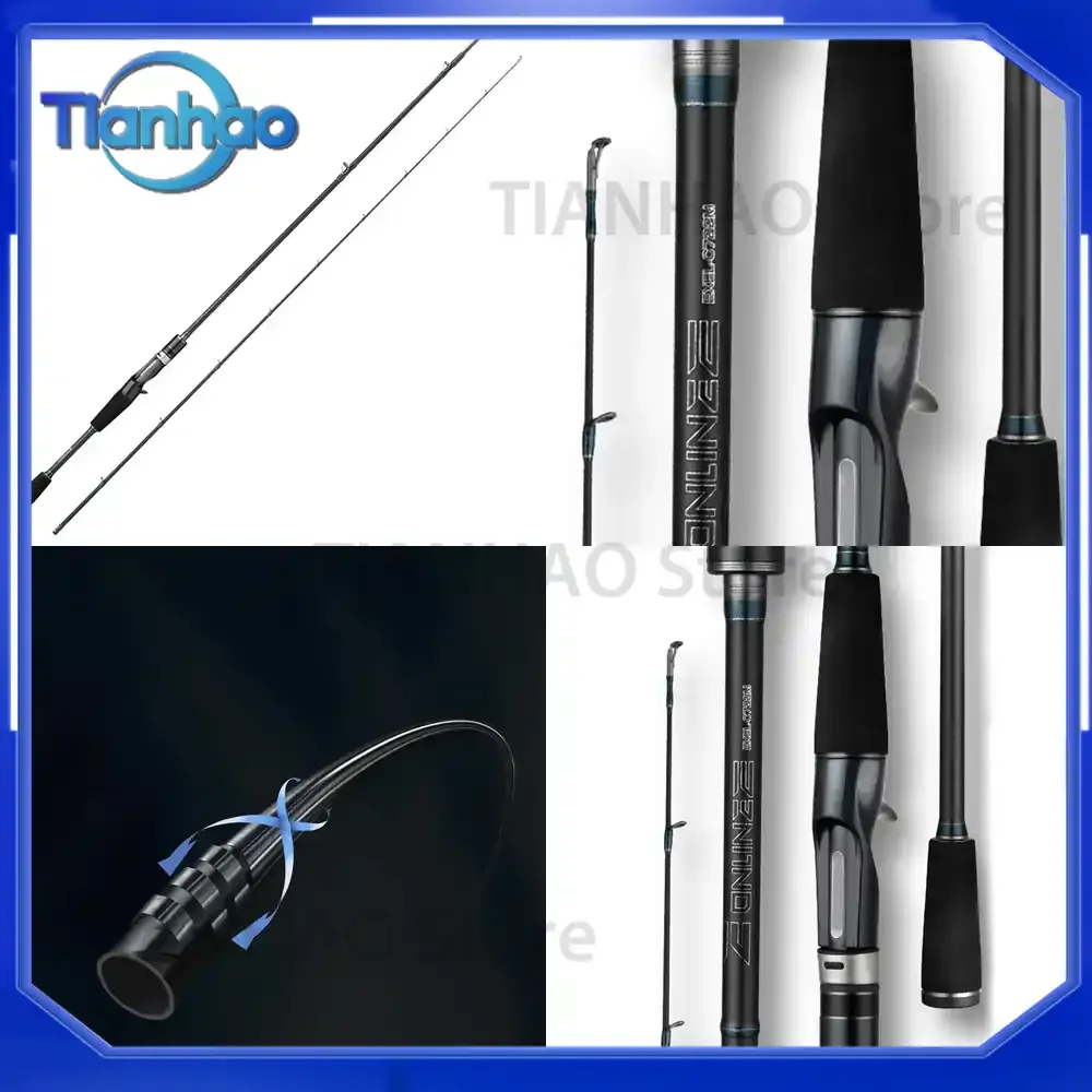 2 Section Black Carbon Freshwater Saltwater Hard Trolling Sea Spinning Casting Carp Lure Fishing Rods for All Anglers