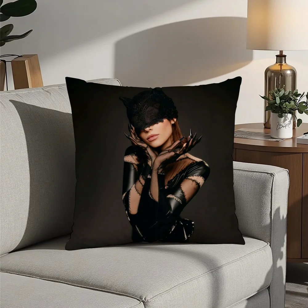 

Singer A-Ariana G-Grande Pillow Case Plush Fabric Soft Pillowcase Double Sided Print Cushion Cover Household Gifts