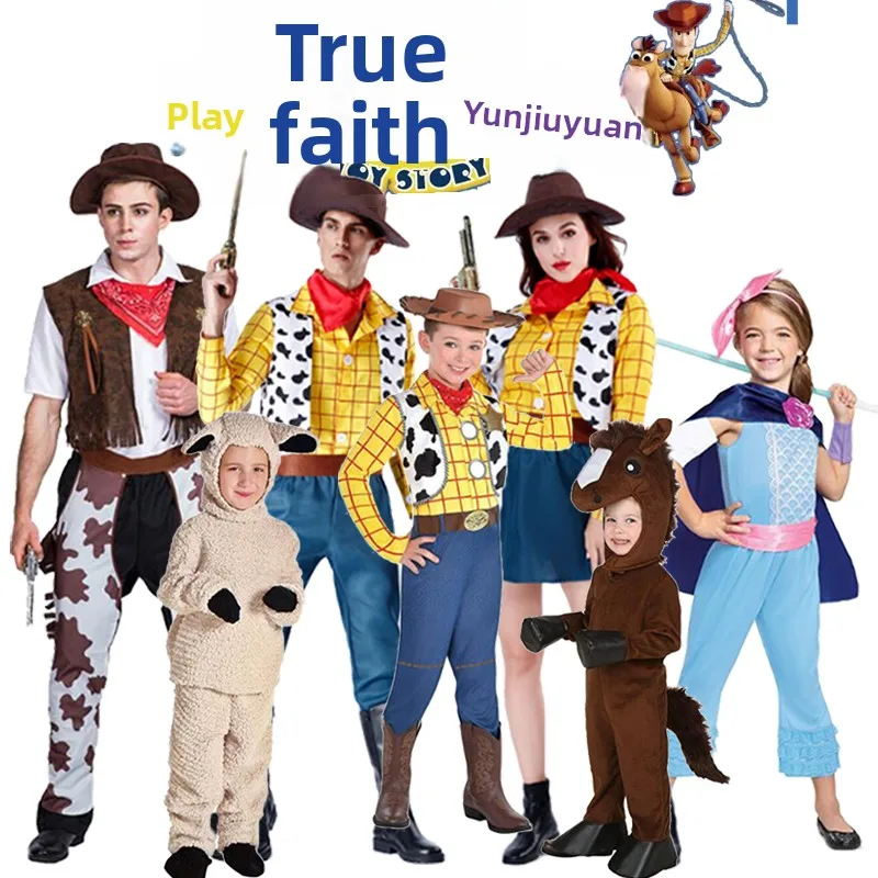 

loween Couple's Western Cowboy Outfit Toy S Houdini Men's Women's Stage Performance Par Costume Traditional Hanfu