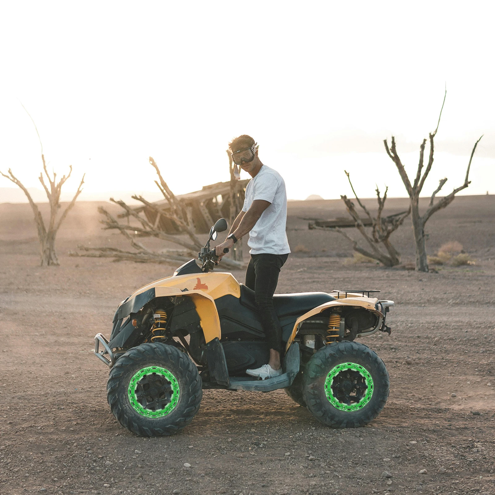 

10 Inch Hub Atv Rim Accessories Atv Decoration Accessories Cover Green Plastic Side Caps Rim Embellishments Car Protection