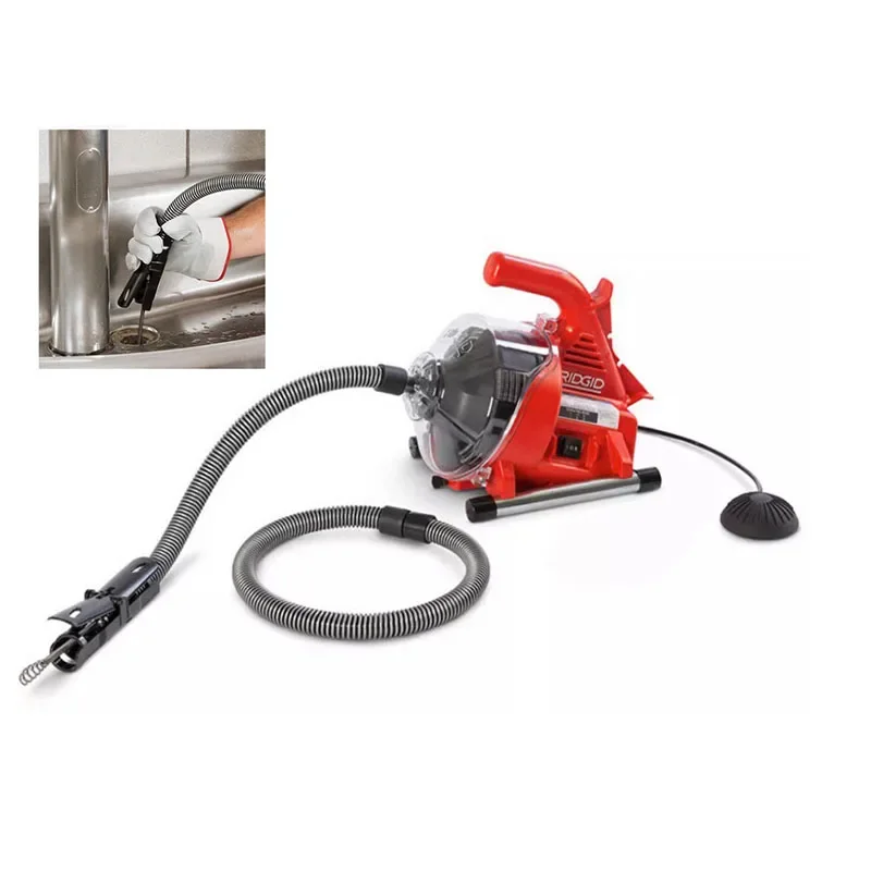 New R7 Electric Pipeline Dredging Machine Sewer Floor Drain Toilet Kitchen Tools 220V Unblocker Sewer Sewer Piping Drill Tools