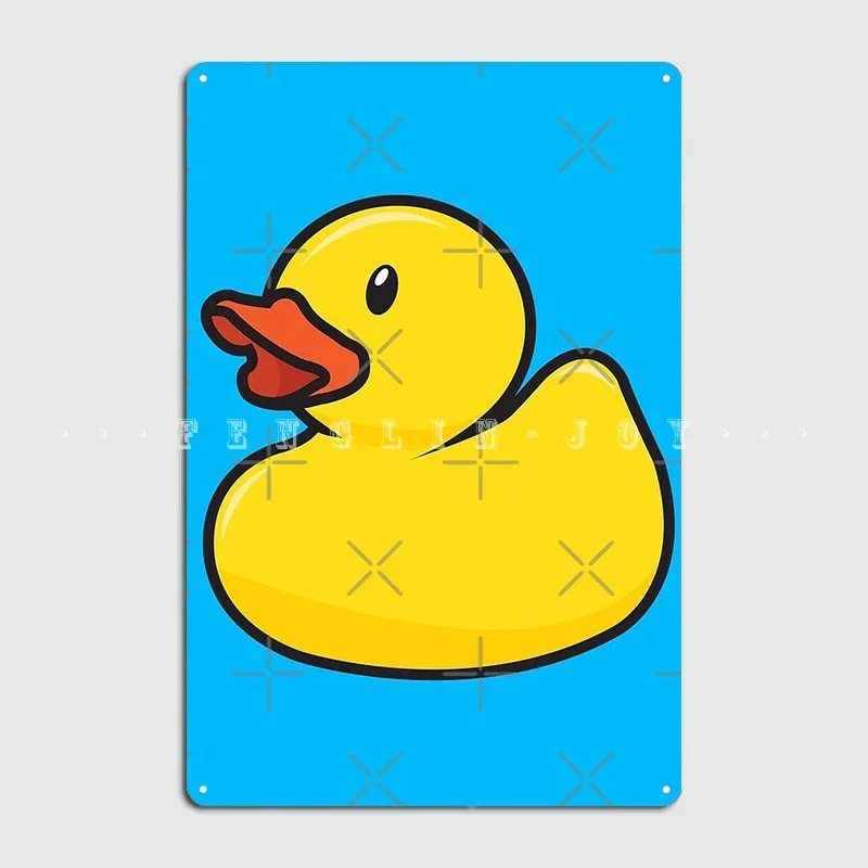 Rubber Duck Metal Sign Wall Mural Cave Pub Funny Wall Plaque Tin Sign Poster