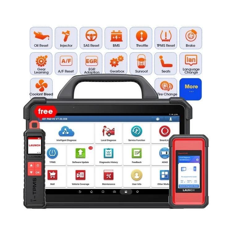 المهنية lau nch X431 Pad 7 Elite X-431 Pad Vii ob d 2 ECU البرمجة والترميز السيارات مركبة ماسح ضوئي تشخيصي