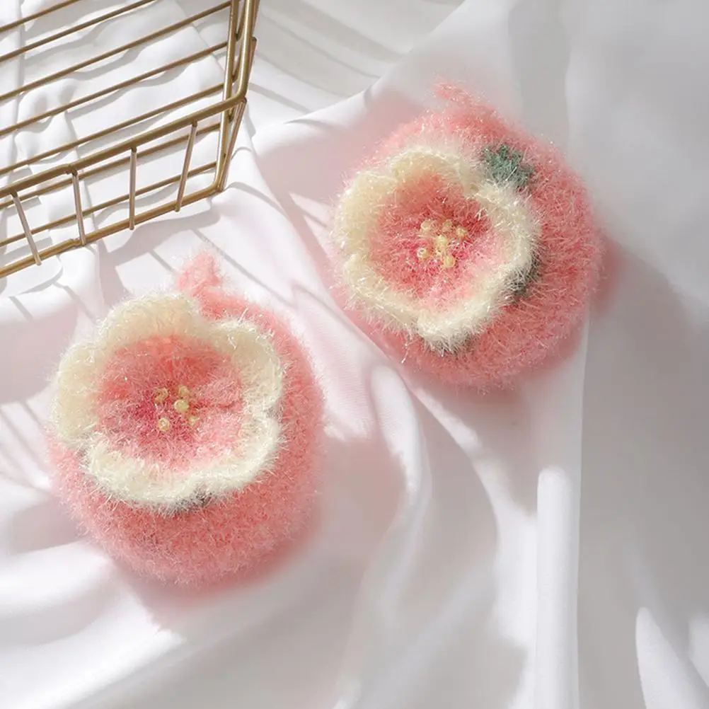 

Flower Dish Reusable Acrylic Kitchen Supply Polyester Cloths Kitchen Washcloth Cleaning Tableware Sponge Strong Stable