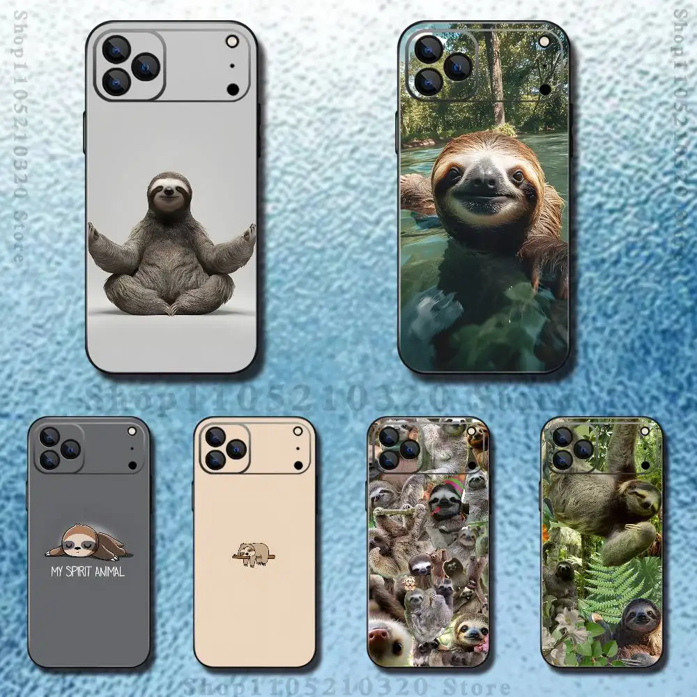 

Animal Cute Sloth Phone Case For iPhone 17,16,15,14,13,12,11,Pro,Max,Plus,E,Air,Mini Protective TPU Cover