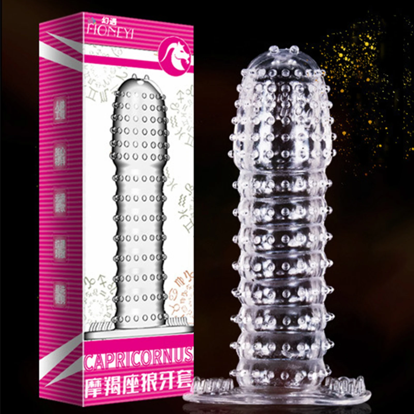 Larger Spikes Condoms For Man Pleasure Sex Toys Female G spot Vaginal Stimulation Condom Ribbed Penis Sleeve Adult Supplies