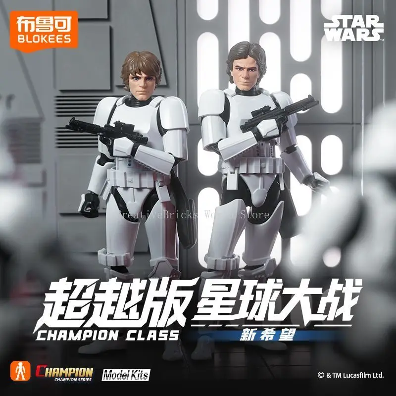 BLOKEES Star Wars Beyond Version Luke Skywalker Han Solo Building Block Figure Official Assembly Model Toy Home Decorations view 2