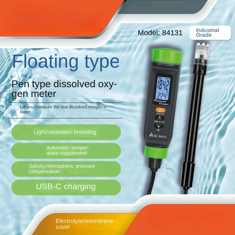 High Precision AZ84131 Dissolved Oxygen Meter Aquaculture Fish Pond Dissolved Oxygen Pen Suspension probe patent