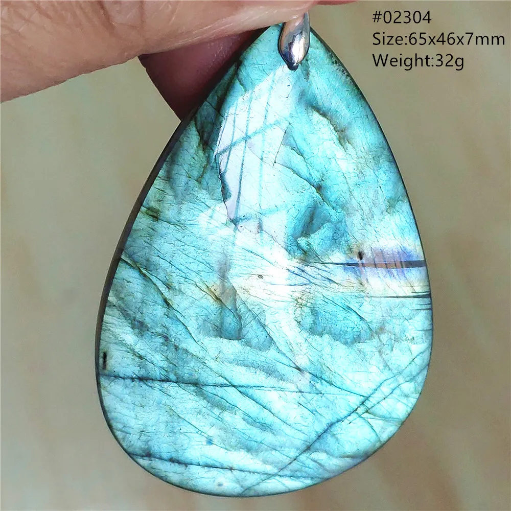 

Natural Blue Labradorite Pendant Necklace Jewelry Bead Blue Labradorite Water Drop Women Men Healing New Fashion AAAAAA