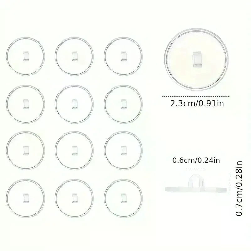 50 قطعة من خطافات السقف الشفافة الصغيرة - سهلة التركيب، ذاتية اللصق ولا تترك أثرًا للزينة التي تصنعها بنفسك والحفلات وعيد الميلاد #6