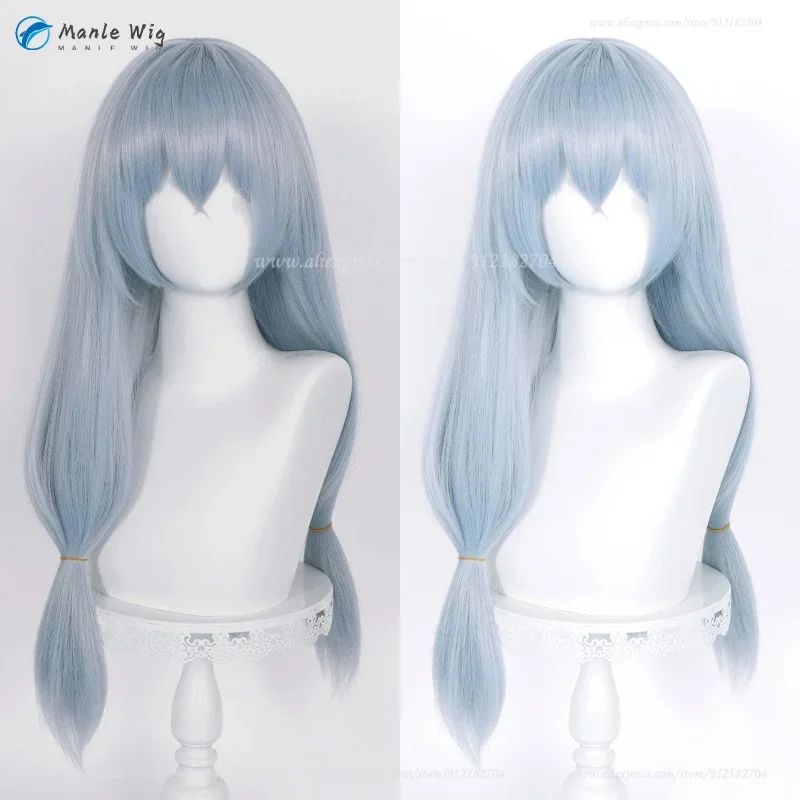 Anime Mahito Cosplay Wig Long Blue Grey Mahito Wigs Heat Resistant Synthetic Hair Halloween Party Wig Wig Cap