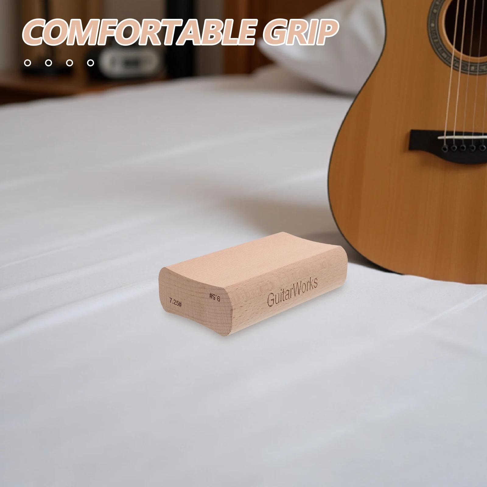 

Guitar Fretboard Polishing Blocks Bass Radius Sanding Tool Khaki Sandpaper Electric