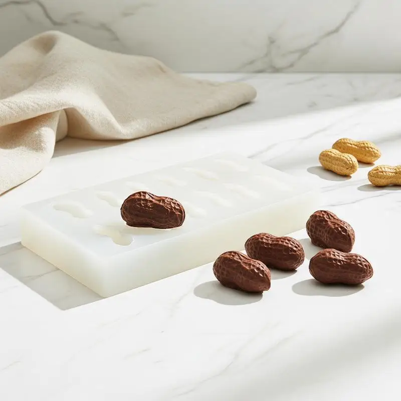 Food Grade Silicone Mold Peanut Shape Heat Resistant for Innovative Mousse Cake Baking