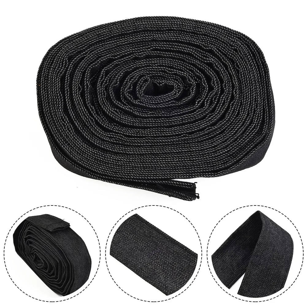 

Tape Protective Cover 7.5m / 25ft Black Cable Cover Cotton Hydraulic Protective Sleeve Sheath Welding Tig Torch