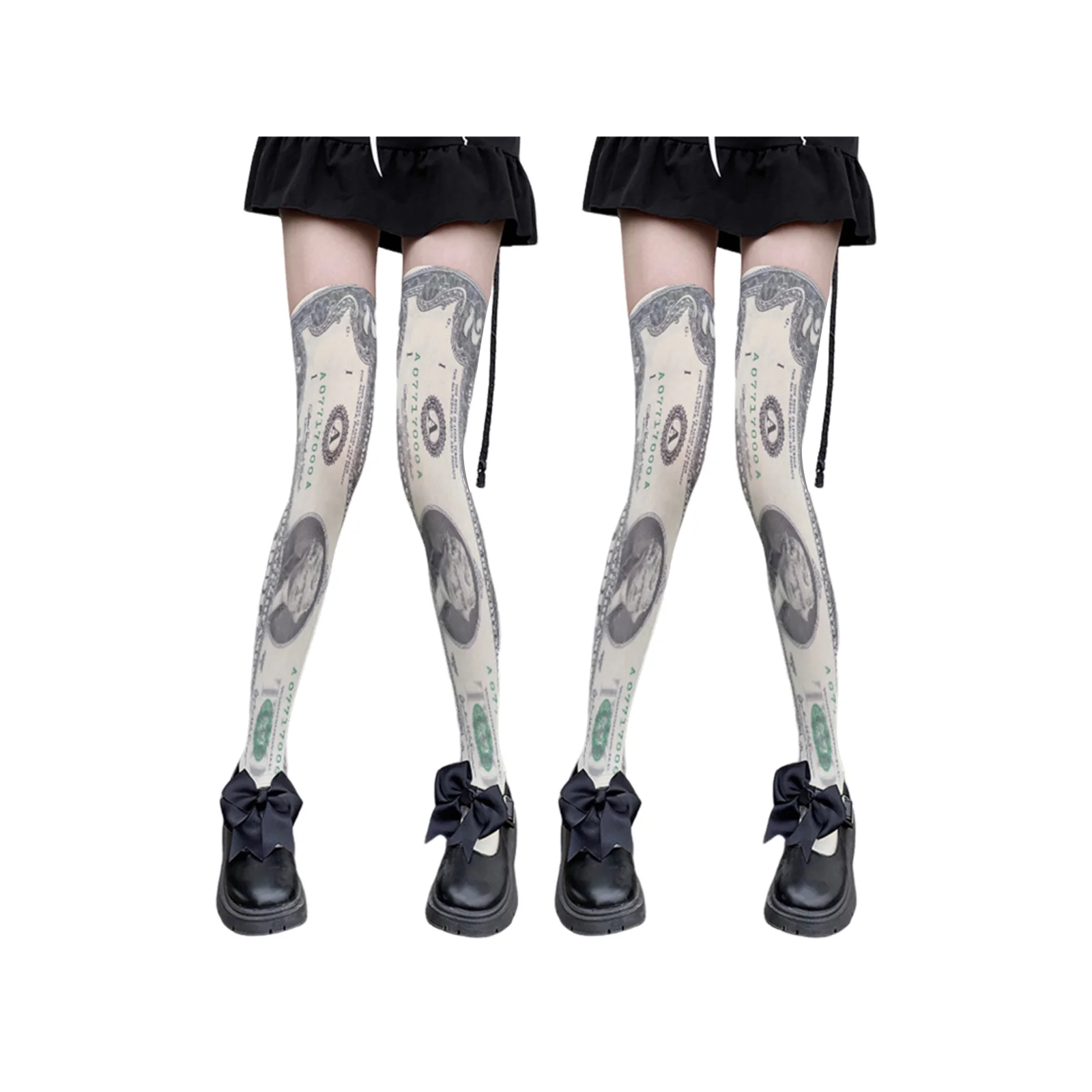 7 3D personalized dollar knee-high socks sets (styles 1-7)