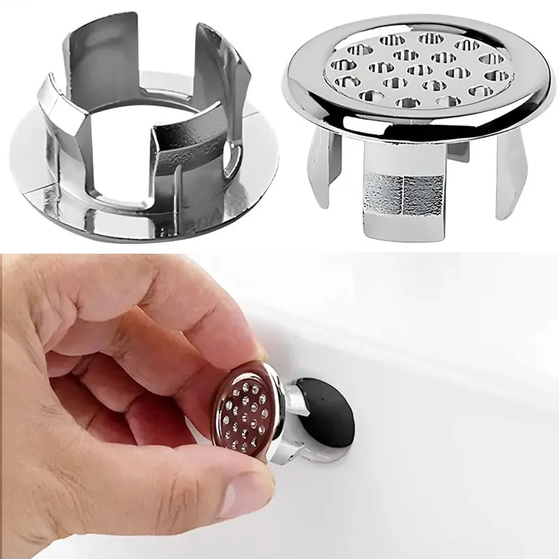 

Sink Hole Round Overflow Cover Ring Wash Basin Hollow Overflow Ring Sink Hole Overflow Cover Bathroom Kitchen Tools Accessories