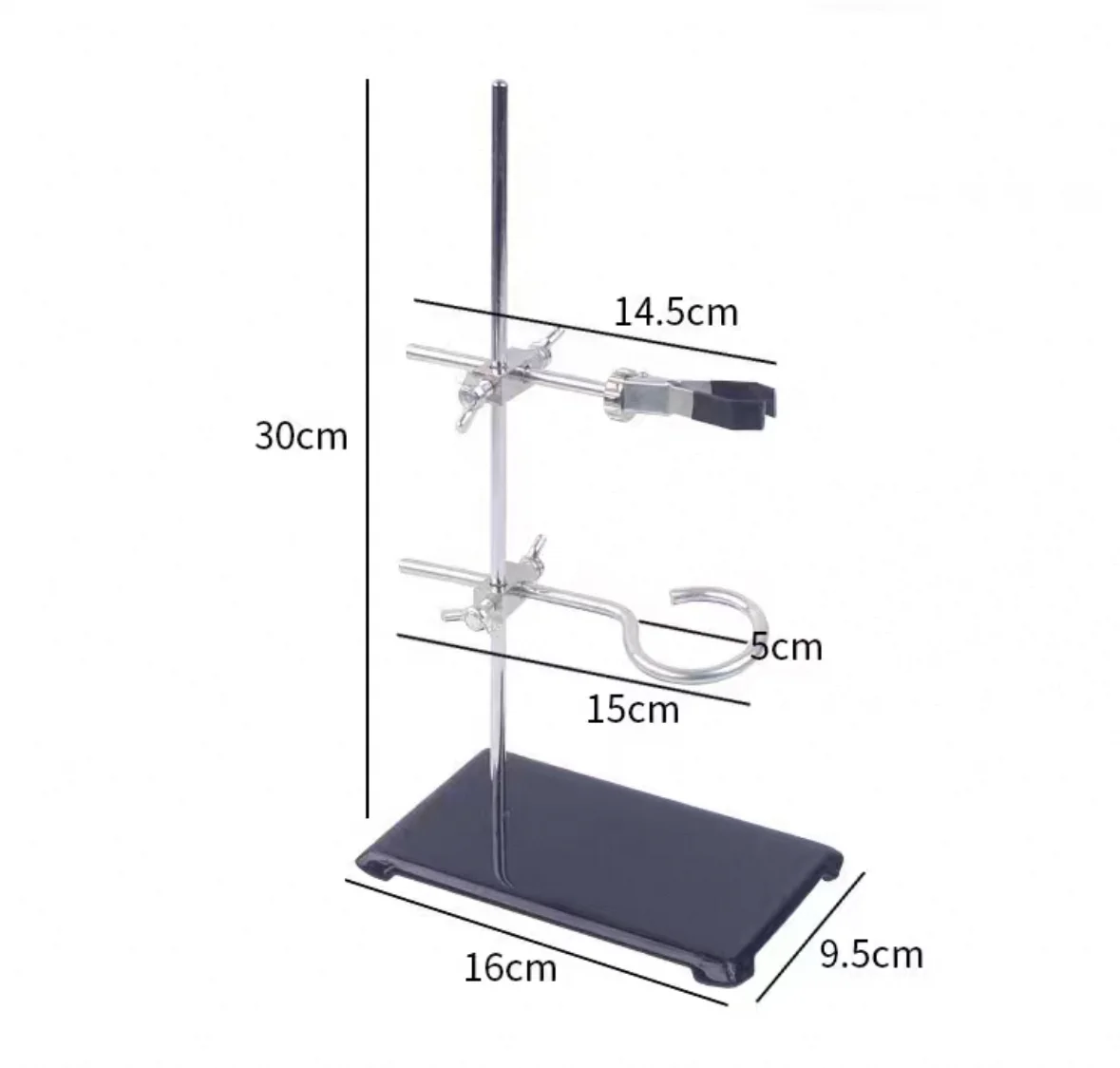 Miniature Stainless Steel Experimental Standard Iron Frame, Bracket, Complete Set Of Iron Frame, Base 16 * 9.5cm