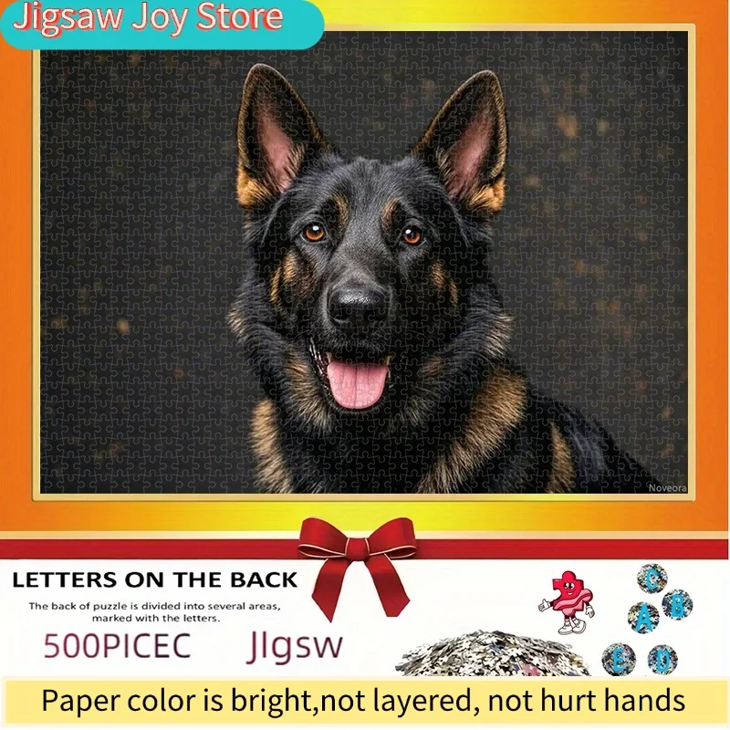 

Пазл на 500/1000 элементов, бумажный пазл для самостоятельной сборки, фото немецкой овчарки в высоком разрешении, пазл для взрослых, подходит для семейного досуга.