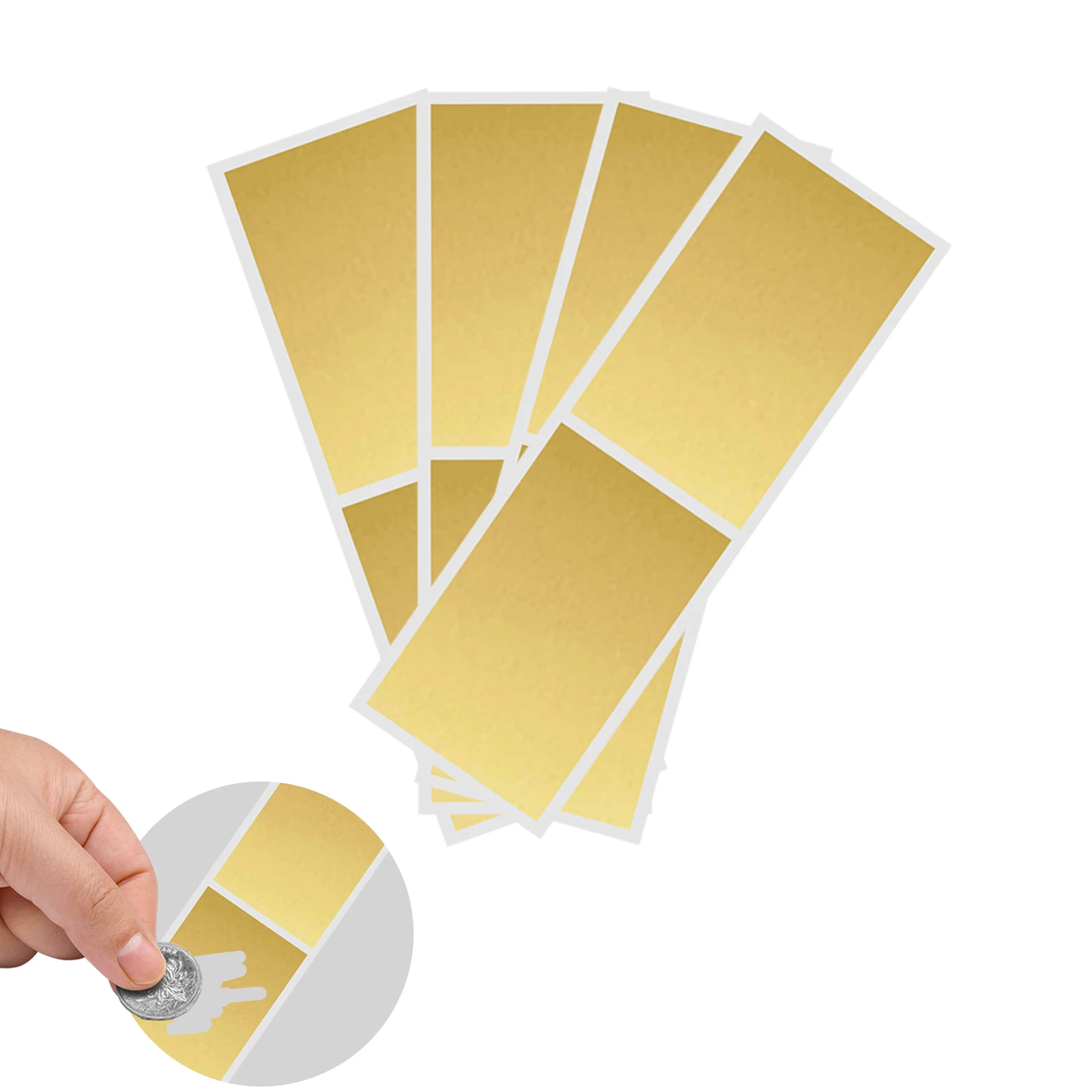 

Shengshijie 50x70mm 50pcs Scratch off Sticker Gold Christmas Card Adhesive Stickers For Party Card Wedding Engagement