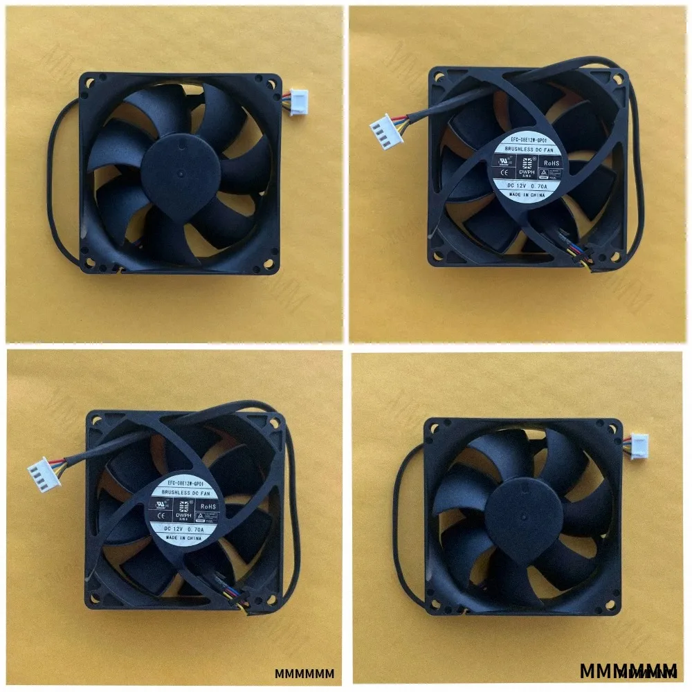TT DWPH EFC-08E12W-GP01 8025 DC12V 0.70A 8CM 4-pin high airflow cooling fan