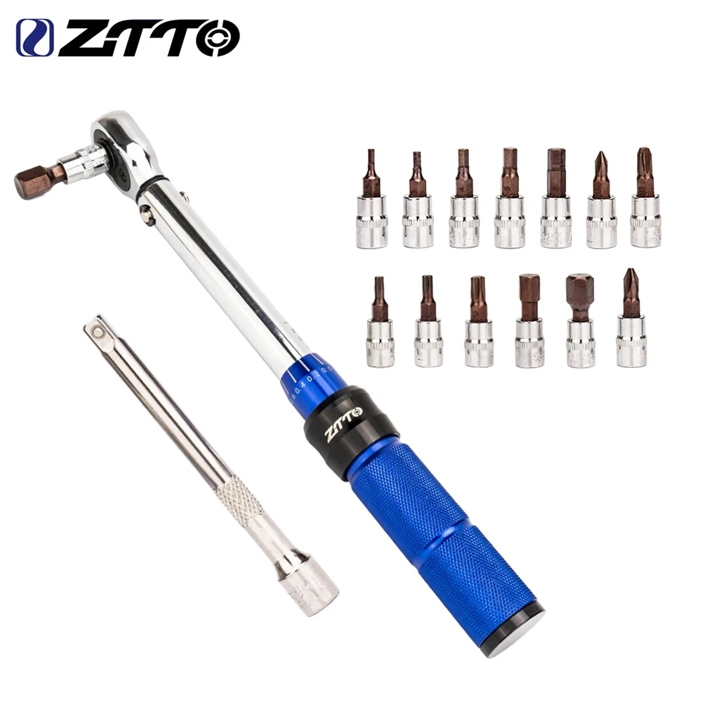 

ZTTO Bike multifunctional Torque Wrench Set 1/4" 2-20Nm Double Scale Bicycle Maintenance Tool Allen Key Combination Repair Kits