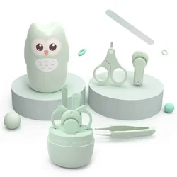 Baby Nail Scissor Set Newborn Baby Nail Care Tool Safe Portable Nail Clipper Trimmer File Tweezer with Box Children Manicure Kit