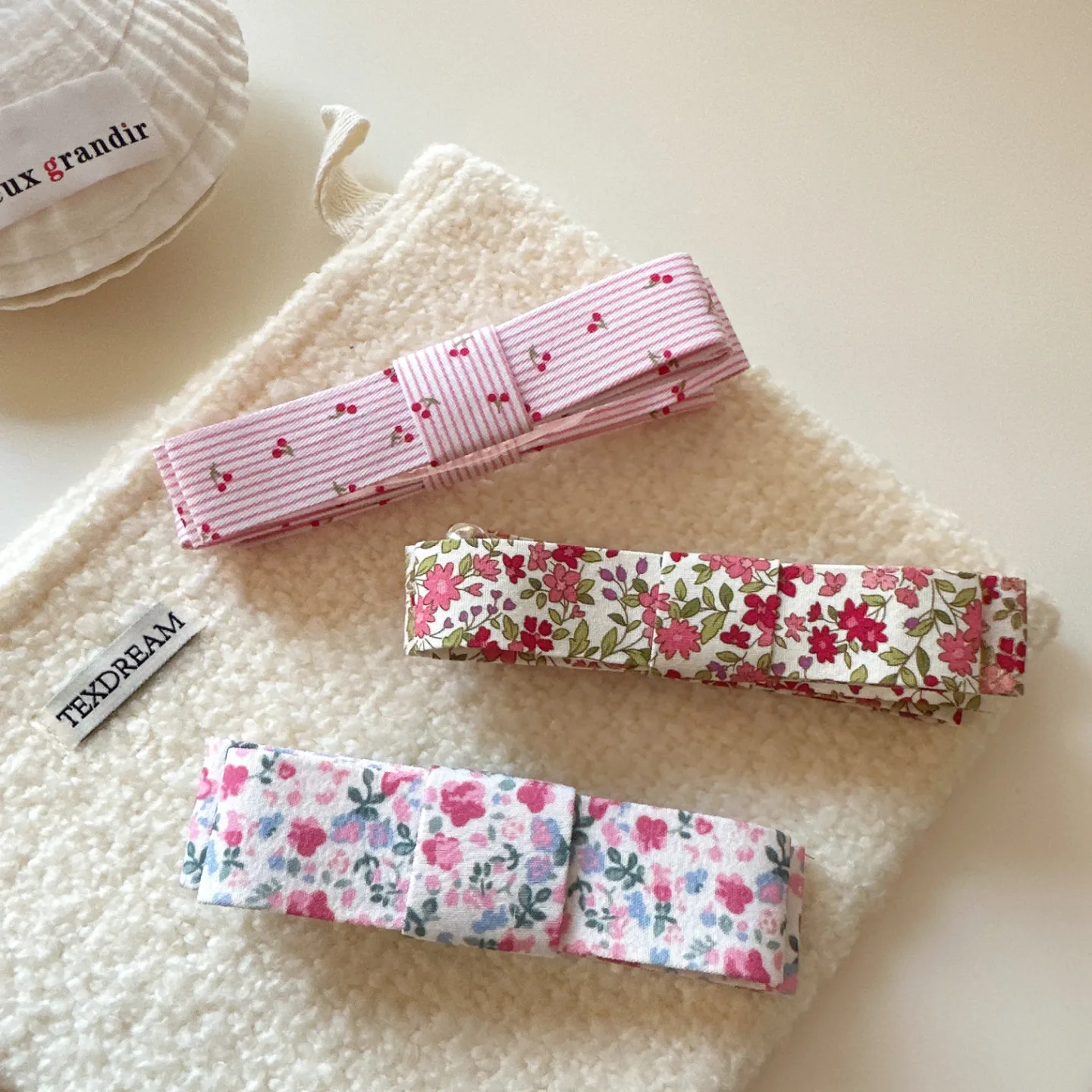 Colorful Floral Bow Banana Clip Vertical Ponytail Hair Clip Volume Boosting Cute Sweet Korean Style Lightweight Daily