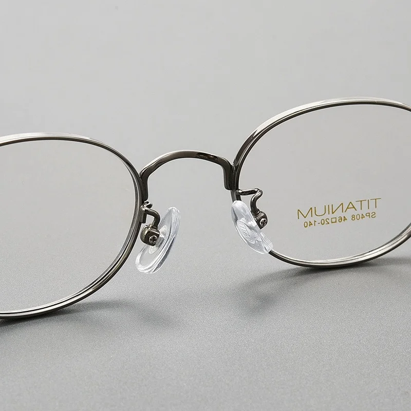 Monturas de gafas de titanio ultraligeras ovaladas de alta calidad para mujer, gafas graduadas para miopía, gafas de lectura