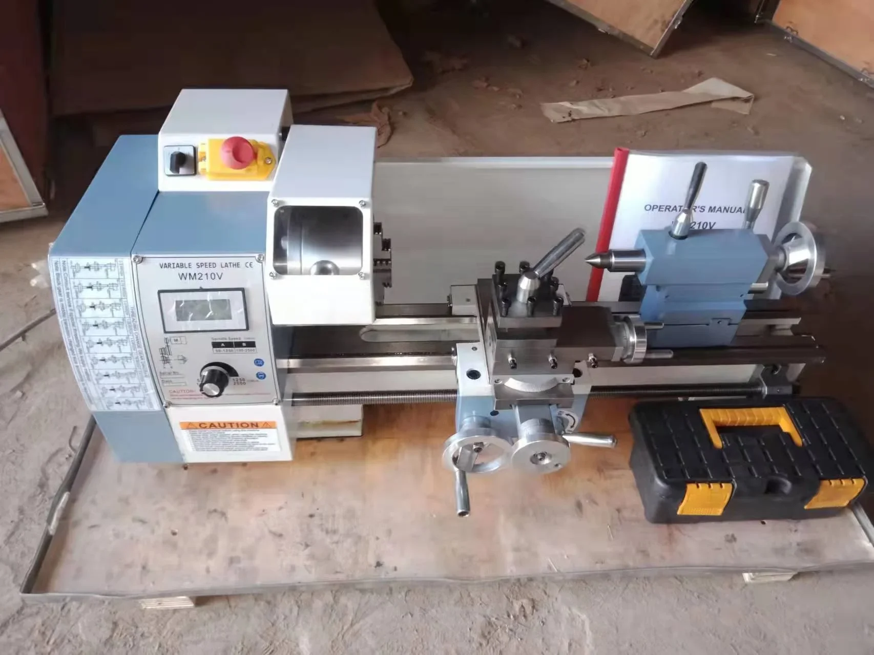 WM210V Small lathe for home use with brushless motor mini metal manual lathe