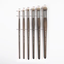 Artsecret #699 6 pz/set capelli di tasso peli di animali asta di betulla stile caratteristico penna per pittura a guazzo artista pennelli per pittura a olio