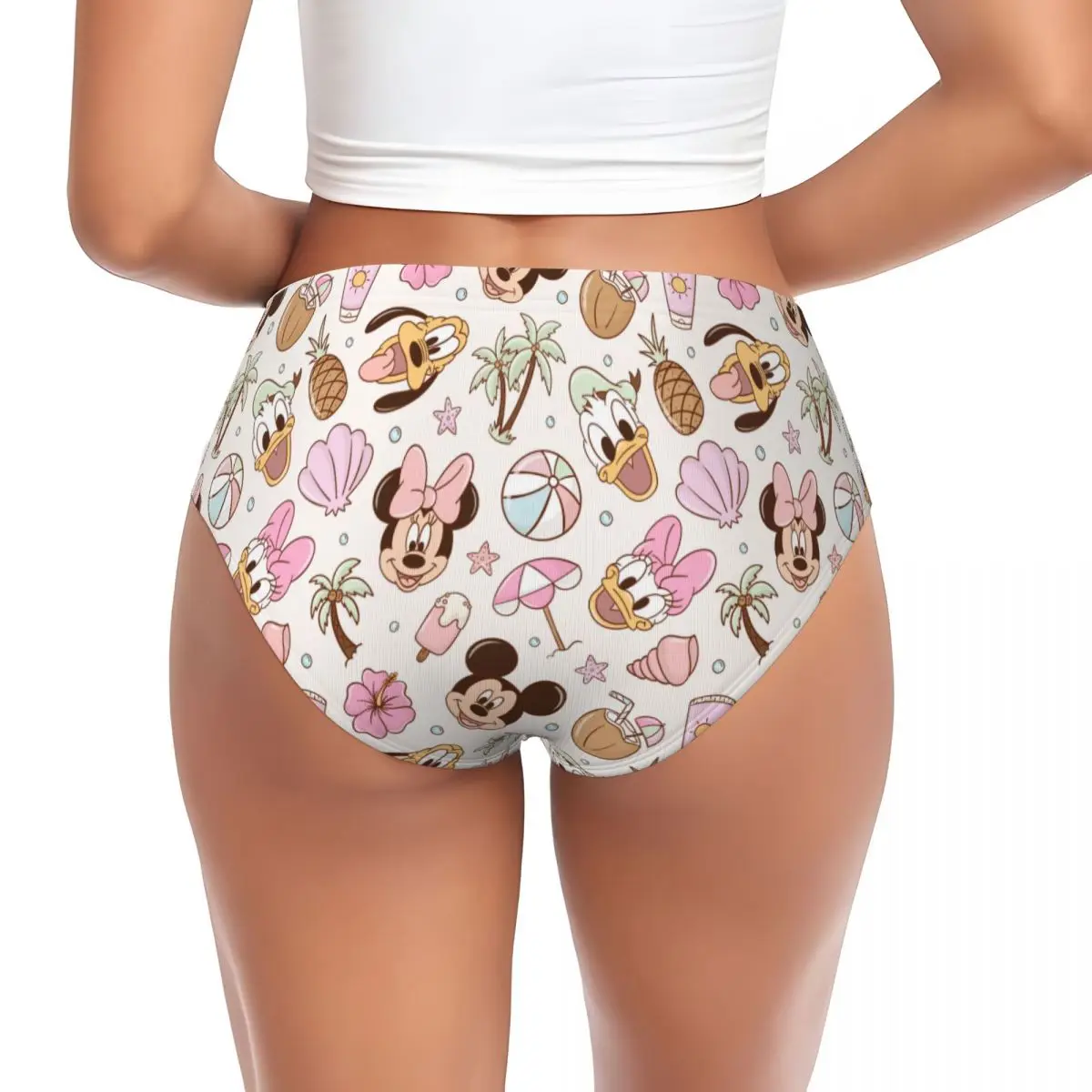 Women's Mickey Mouse Summer Brief Underwear Cozy Breathable Briefs Panties