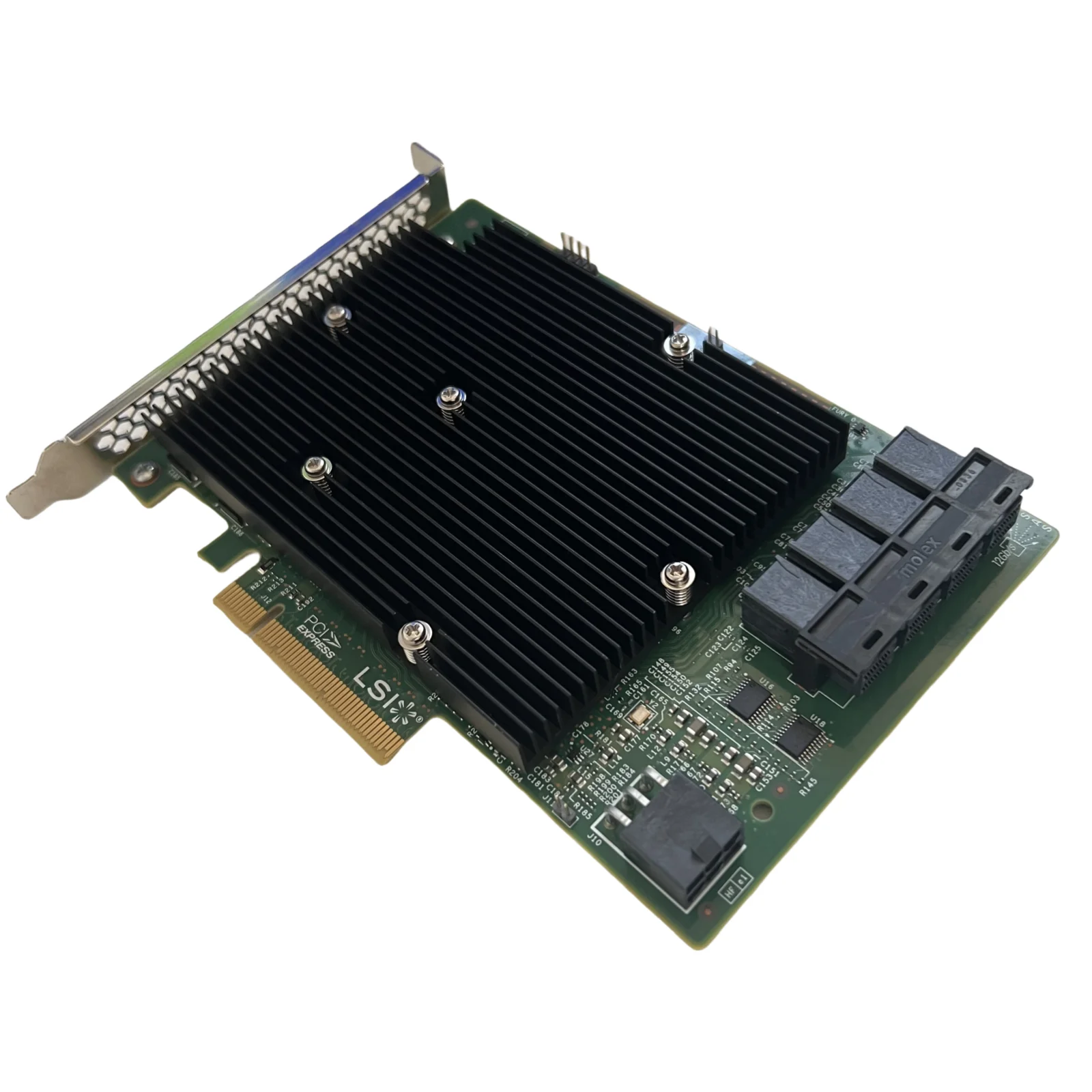 الأصلي المستخدم ل LSI SAS 9300-16I وضع تكنولوجيا المعلومات 12 جيجابايت/ثانية SATA + SAS HBA المضيف بطاقة مهايئ الحافلة 03-25600-01B 100% اختبار سريع السفينة