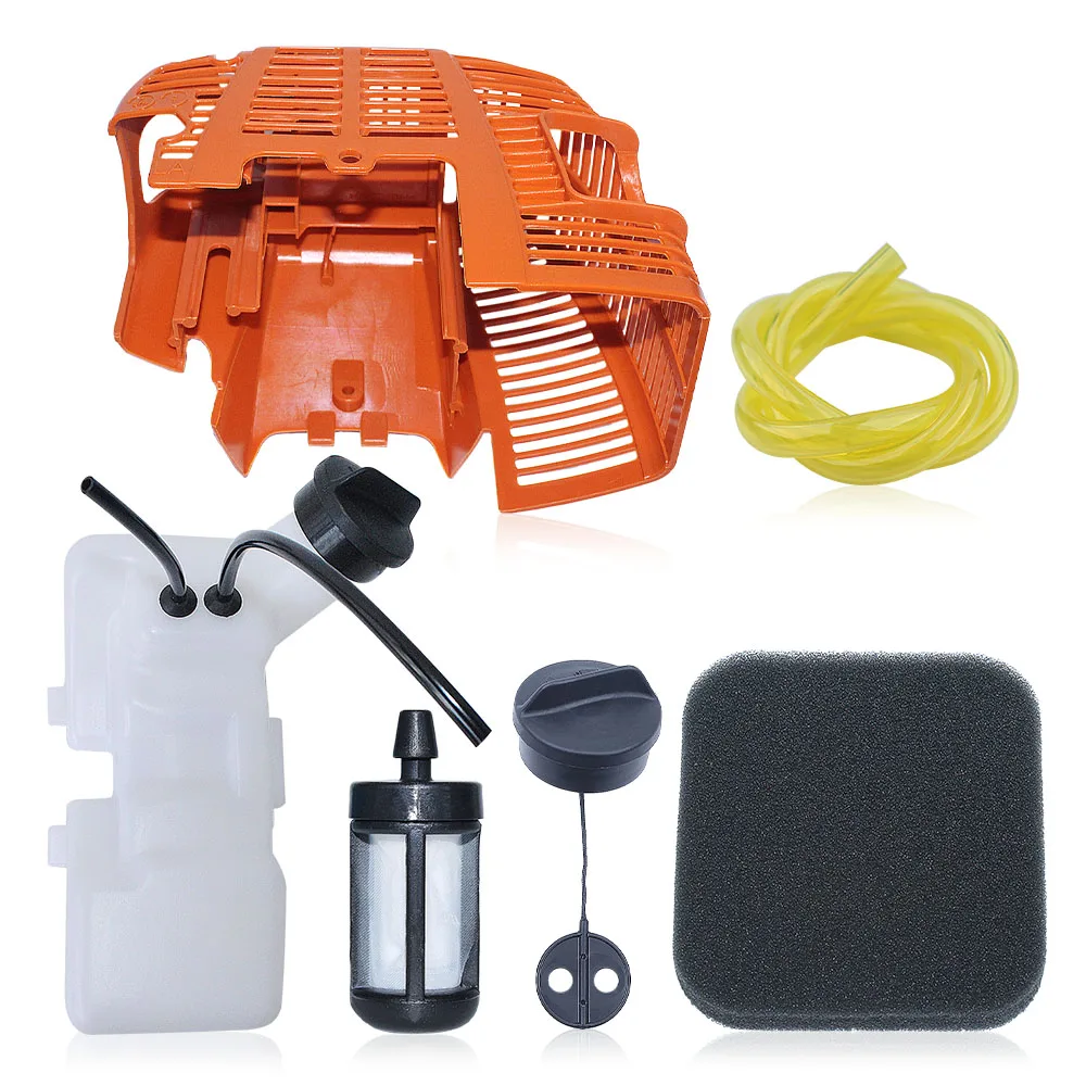 Gas Fuel Tank Cap Shroud Engine Cover Kit for Stihl FS75 FS80 FS80R FS85 FS85R Trimmer Brush Cutter 4137 350 0410 4137-080-1601