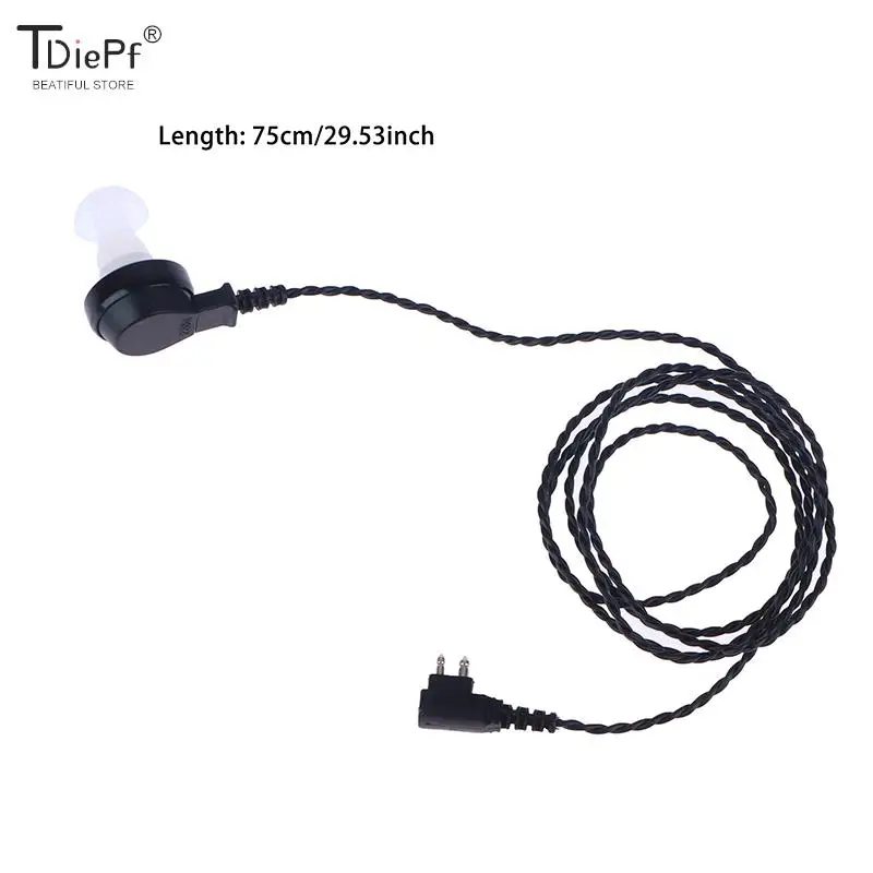 1Pcs Black Hearing Aid Unilateral Cord Wire+BTE Hearing Aid Receiver (2 pin) Amplifier Speaker Replacement Part