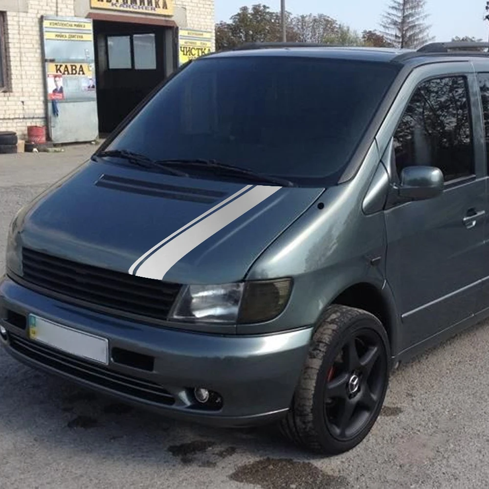 Autocollant De Capot Et Jupe Latérale 3 Pièces Pour Mercedes Benz Classe V W447 Vito Viano 2014+ - Style AMG
