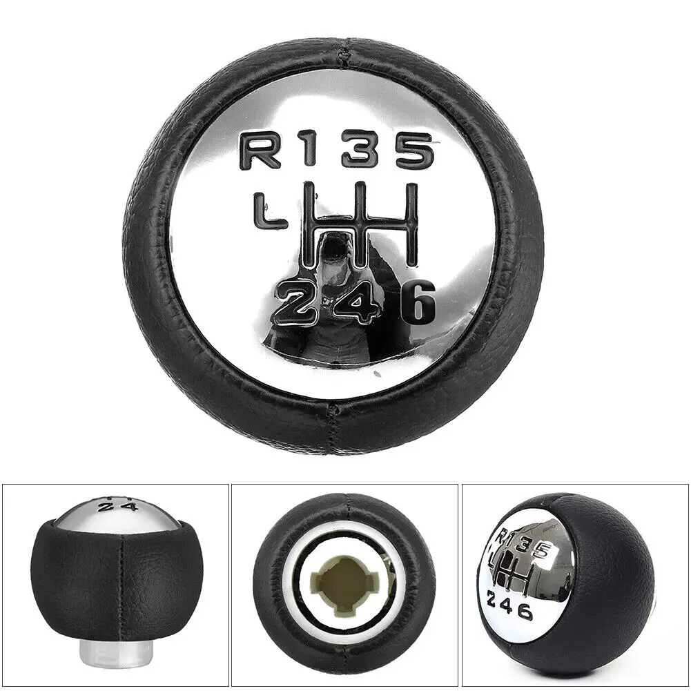 For Peugeot 307 308 407 3008 5008 807 Black Gear Stick Shift Knob ABS 6 Speed