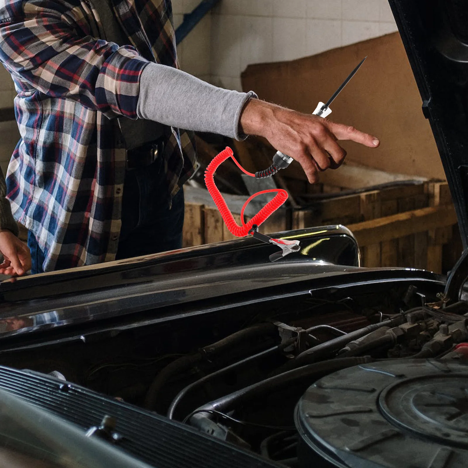 Voltage Digital Display Electric Tester High Precision Measurement Automotive Circuit Testing Portable Durable