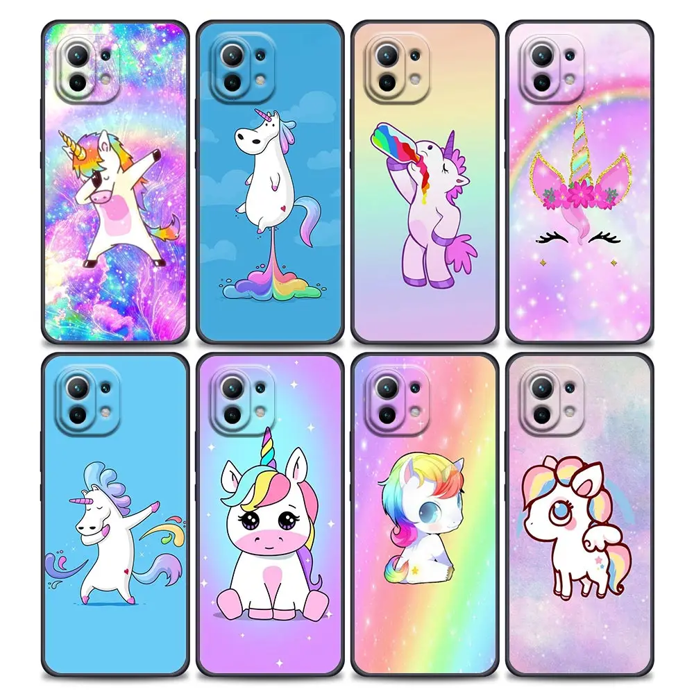 

Funny Unicorns Rainbows For Xiaomi 11 Lite 5G NE Cases For Mi 11T 12 Lite 12T 13T Pro Poco X3 NFC F3 M3 M4 X5 Pro 5G Back Covers